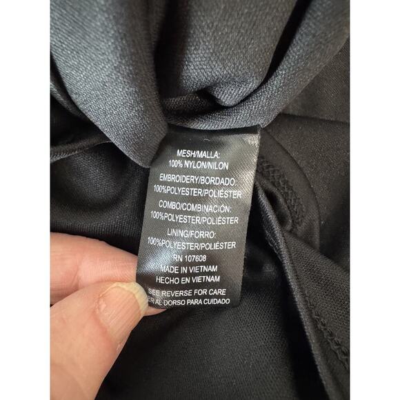 Whimsigoth Cottagecore Nicole Miller New York Embroidered Floral Dress Black 2 - Picture 14 of 16
